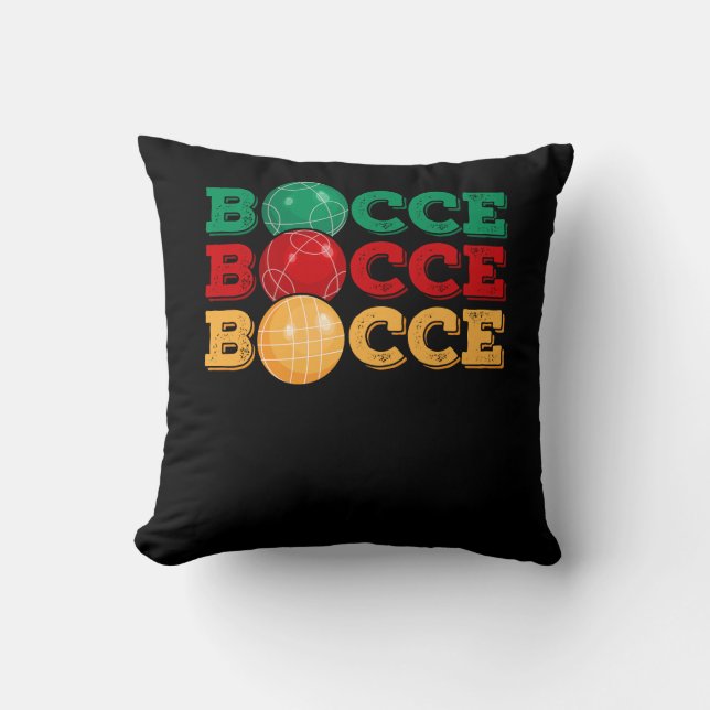Bocce Ball Game Enthusiast Lawn Bowling Boule Bocc Cushion (Front)