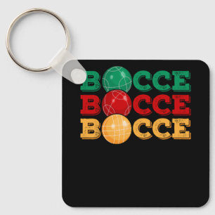 Bocce Ball Game Enthusiast Lawn Bowling Boule Bocc Key Ring