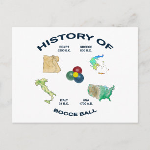 Bocce Ball History Postcard