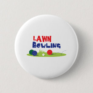 Bocce Ball Lawn Bowling 6 Cm Round Badge