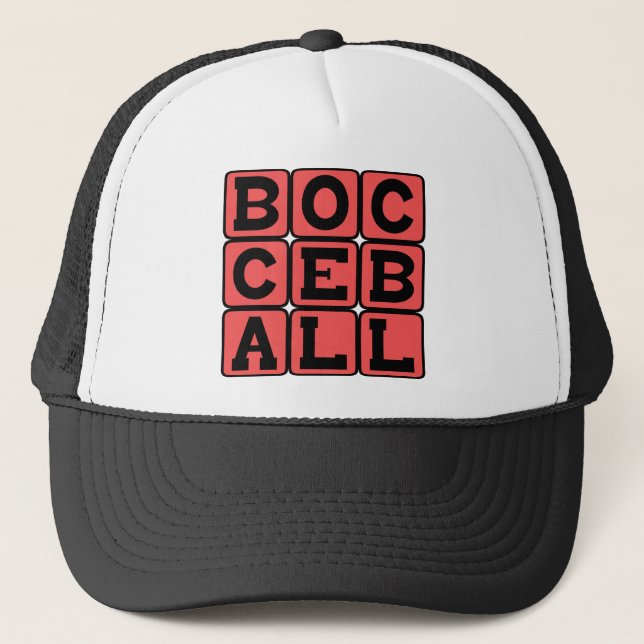 Bocce Ball, Lawn Game Trucker Hat (Front)