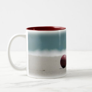 Bocce Ball on the Beach Two-Tone Coffee Mug