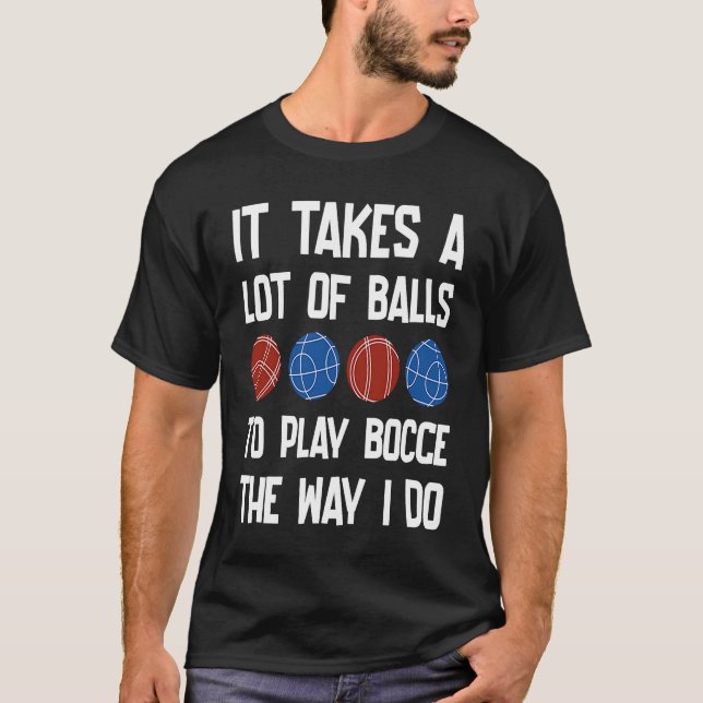 Bocce Ball Player Bowling T-Shirt (Front)