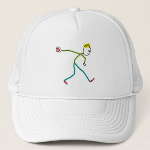 Bocce Ball Stickman Trucker Hat
