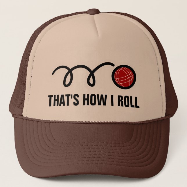 Bocce ball trucker hat for players and fans (Front)