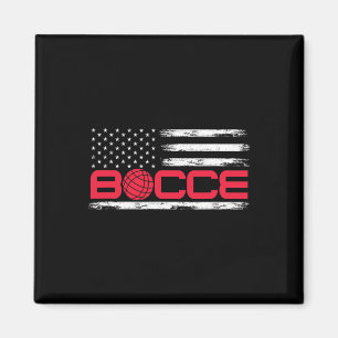 Bocce Byll American Usa Flag Bocci Player 4th July Magnet
