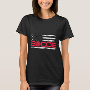 Bocce Byll American Usa Flag Bocci Player 4th July T-Shirt