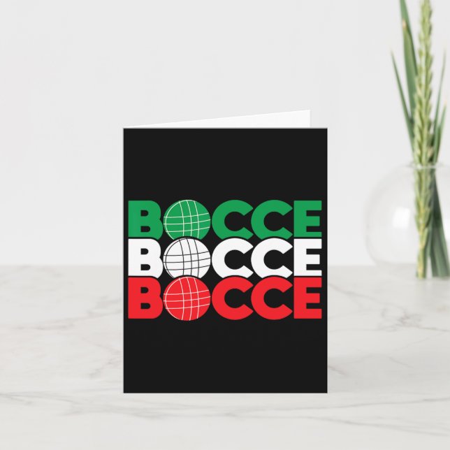 Bocce - Byll Game Enthusiast Lawn Bowling Boule Bo Card (Front)