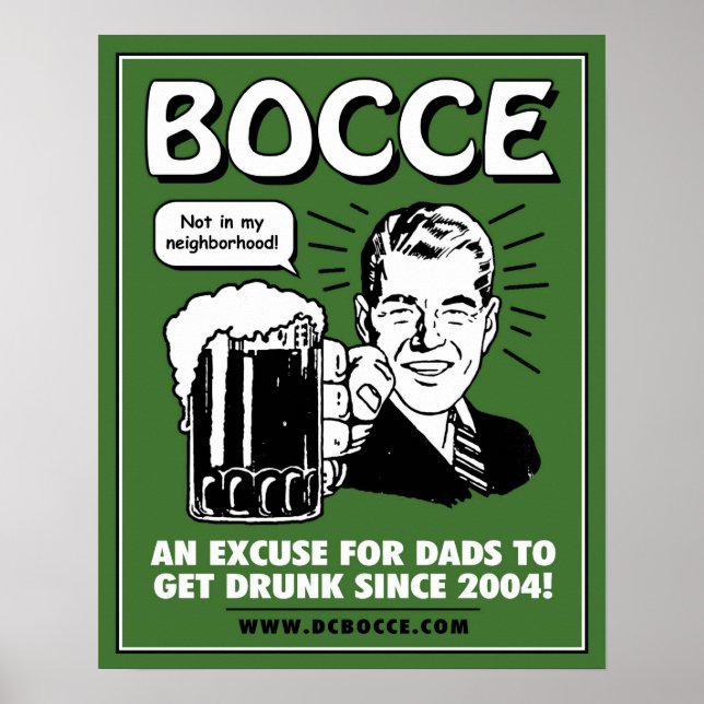 Bocce Dads Poster - Green (Front)