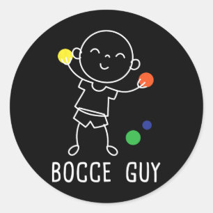 Bocce Guy - Lawn Bowling Byll Game Enthusiast Boul Classic Round Sticker