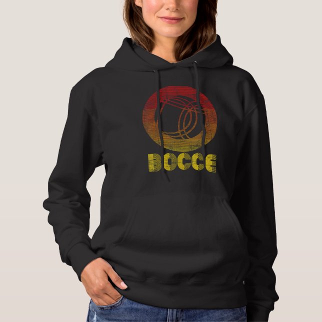 Bocce  Lawn Bowling Game Ball Player Boccia Boule Hoodie (Front)