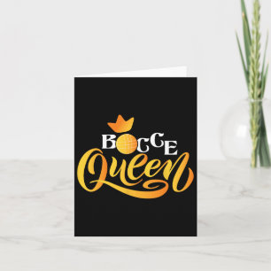 Bocce Queen - Lawn Bowling Game Boule Byll Game En Card