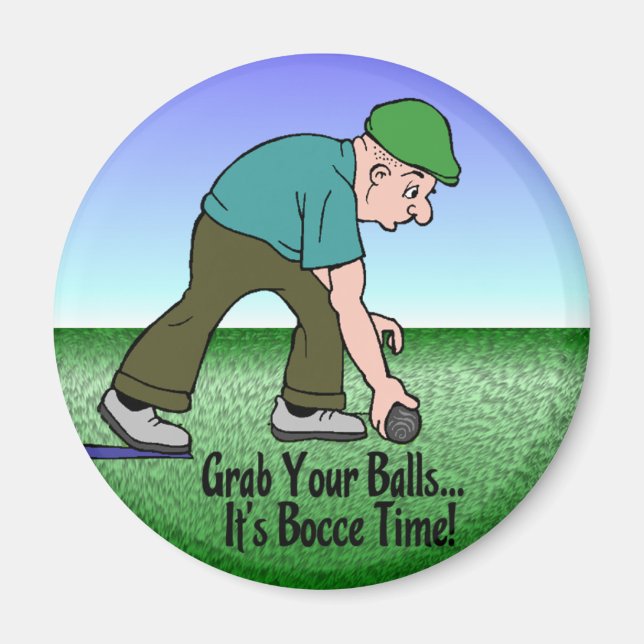 Bocce Time! Magnet (Front)