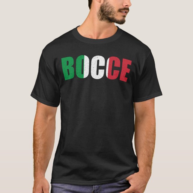 Bocci Game Bocce Sport Fan Italian Bowling Bocce B T-Shirt (Front)