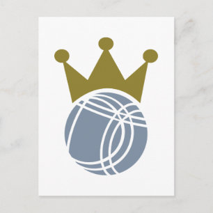 Boccia boule champion postcard