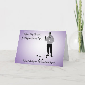 Boccia Boy Referee with Paddle Birthday Card