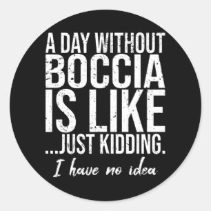 Boccia funny sports gift idea classic round sticker