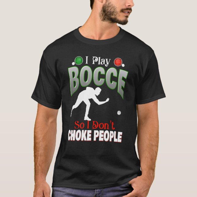Boccie Ball King or Queen Adult Lawn Bowling Games T-Shirt (Front)