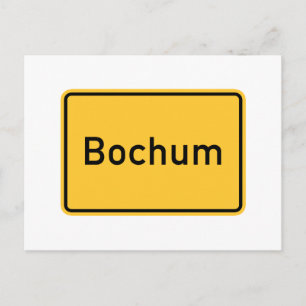 Bochum, Germany Road Sign Postcard