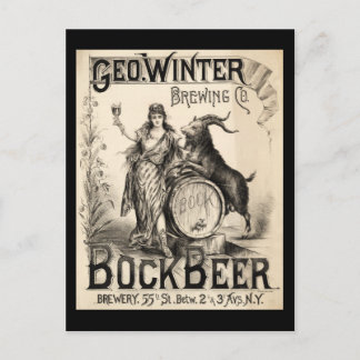 Bock Beer Brewing Co. Vintage Retro Cool Postcard