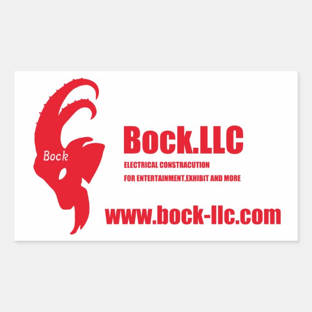 Bock.LLC Original Sticker (Front)