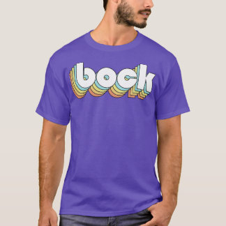 Bock Retro Rainbow Typography Faded Style T-Shirt