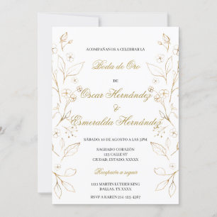 Boda de oro editable invitation
