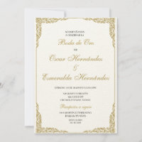 Boda de oro elegante editable