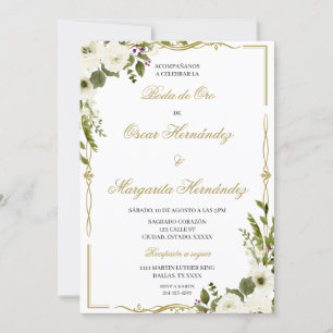 Boda de oro elegante editable invitation