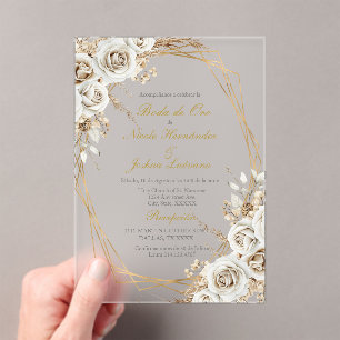 Boda de oro wedding acrylic invitation