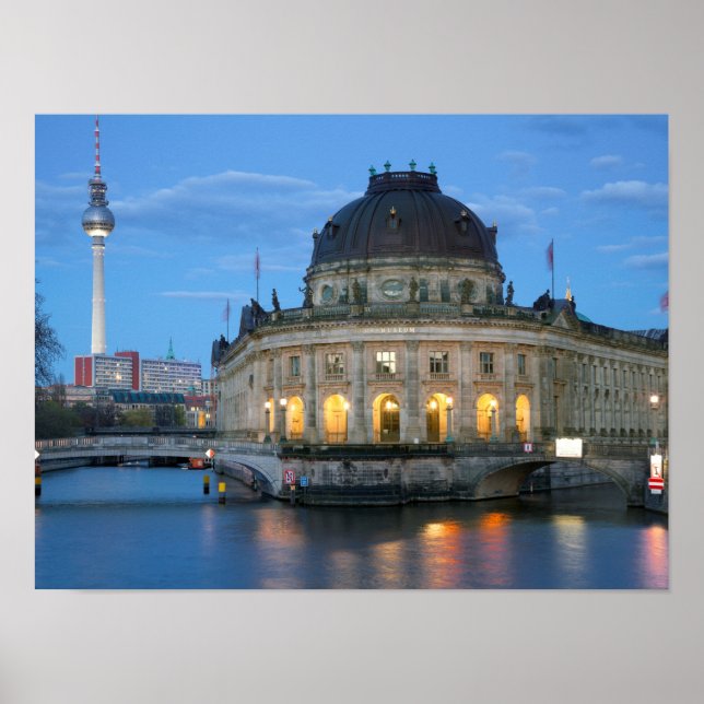 Bode Museum and Fernsehturm in Berlin Poster (Front)