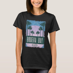Bodega Bay California CA Vintage Vaporwave Retro 8 T-Shirt