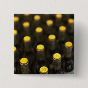 Bodega Marques de Riscal winery, wine bottles 15 Cm Square Badge