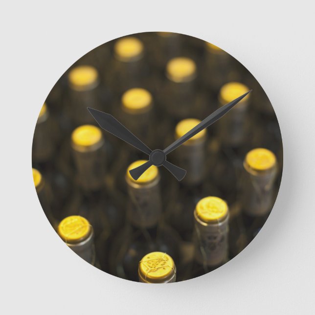 Bodega Marques de Riscal winery, wine bottles Round Clock (Front)