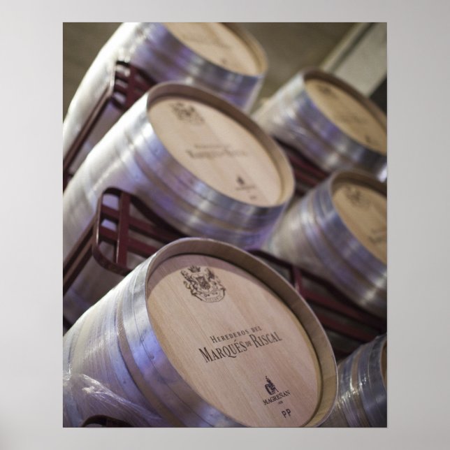 Bodega Marques de Riscal winery, wine cellar Poster (Front)