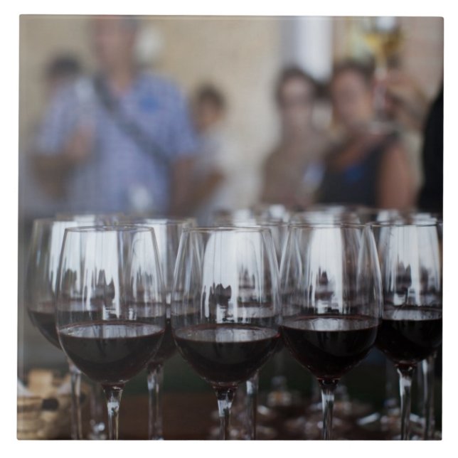 Bodega Marques de Riscal winery, wine tasting Ceramic Tile (Front)