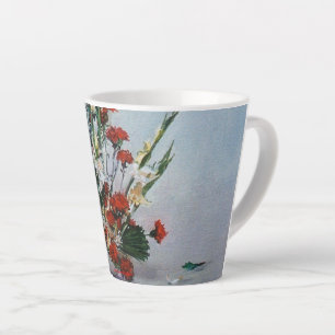 Bodegón de flores latte mug