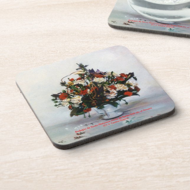 Bodegón de flores/Still life of flowers Coaster (Left Side)