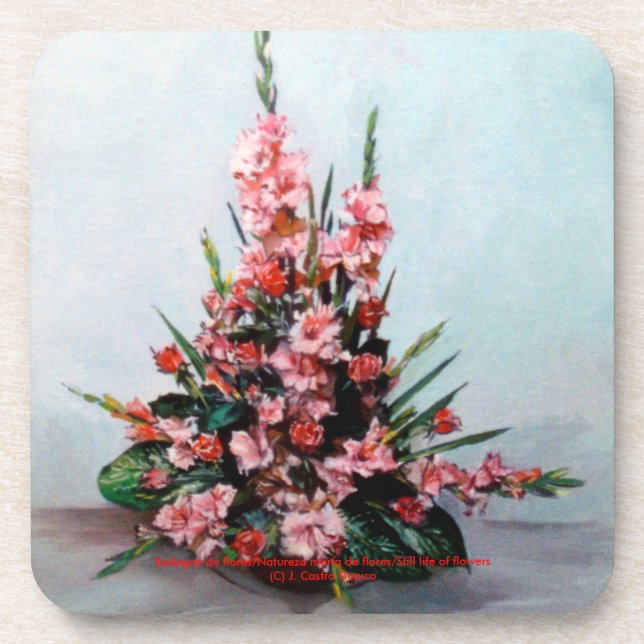 Bodegón de flores/Still life of flowers Coaster (Front)
