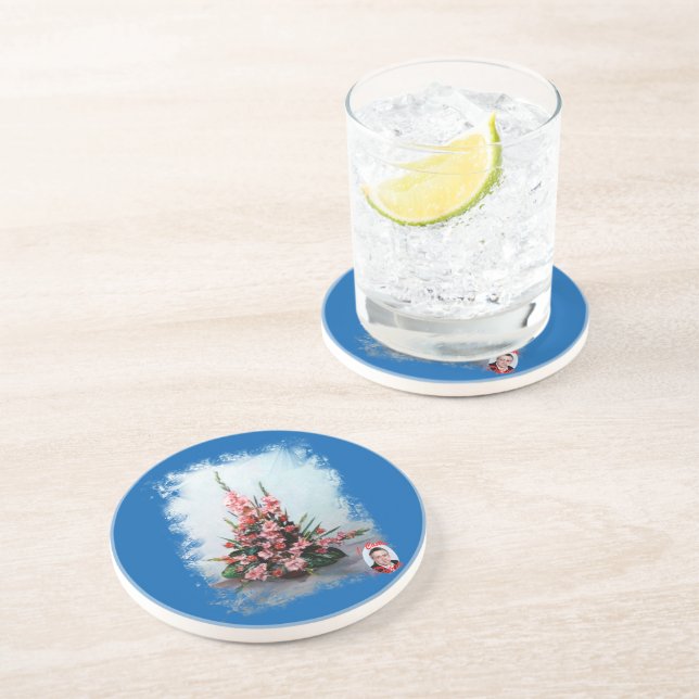 Bodegón de flores/Still life of flowers Coaster (Side)