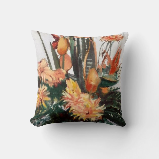 Bodegón de flores/Still life of flowers Cushion (Front)