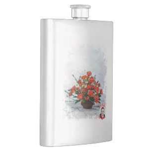 Bodegón de flores/Still life of flowers Hip Flask