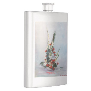 Bodegón de flores/Still life of flowers Hip Flask