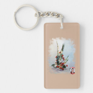 Bodegón de flores/Still life of flowers Key Ring