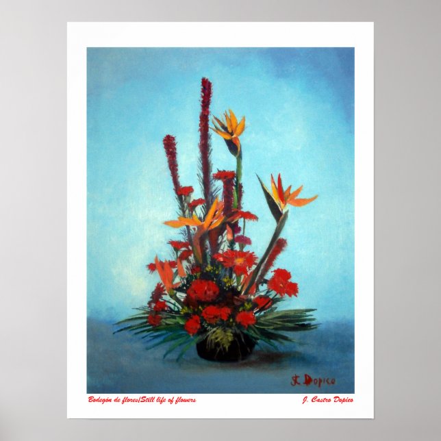 Bodegón de flores/Still life of flowers Poster (Front)