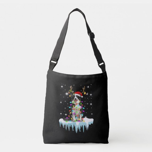 Boder Colline Reindeer Christmas Present Crossbody Bag (Front)