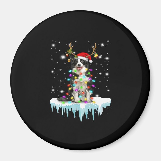 Boder Colline Reindeer Christmas Present Magnet (Front)
