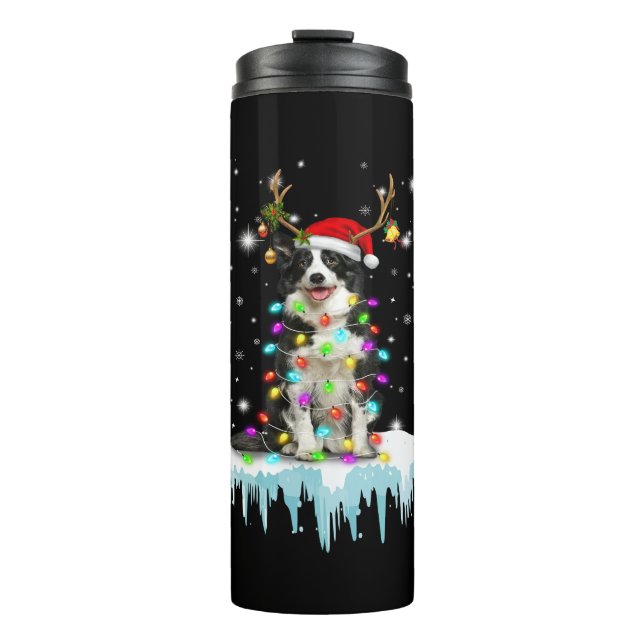 Boder Colline Reindeer Christmas Present Thermal Tumbler (Front)