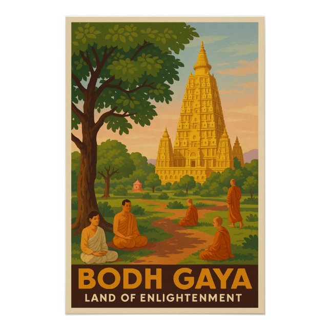 Bodh Gaya – Land of Enlightenment Poster (Front)