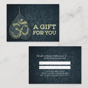 Bodhi Leaf OM Symbol YOGA Studio Gift Certificate